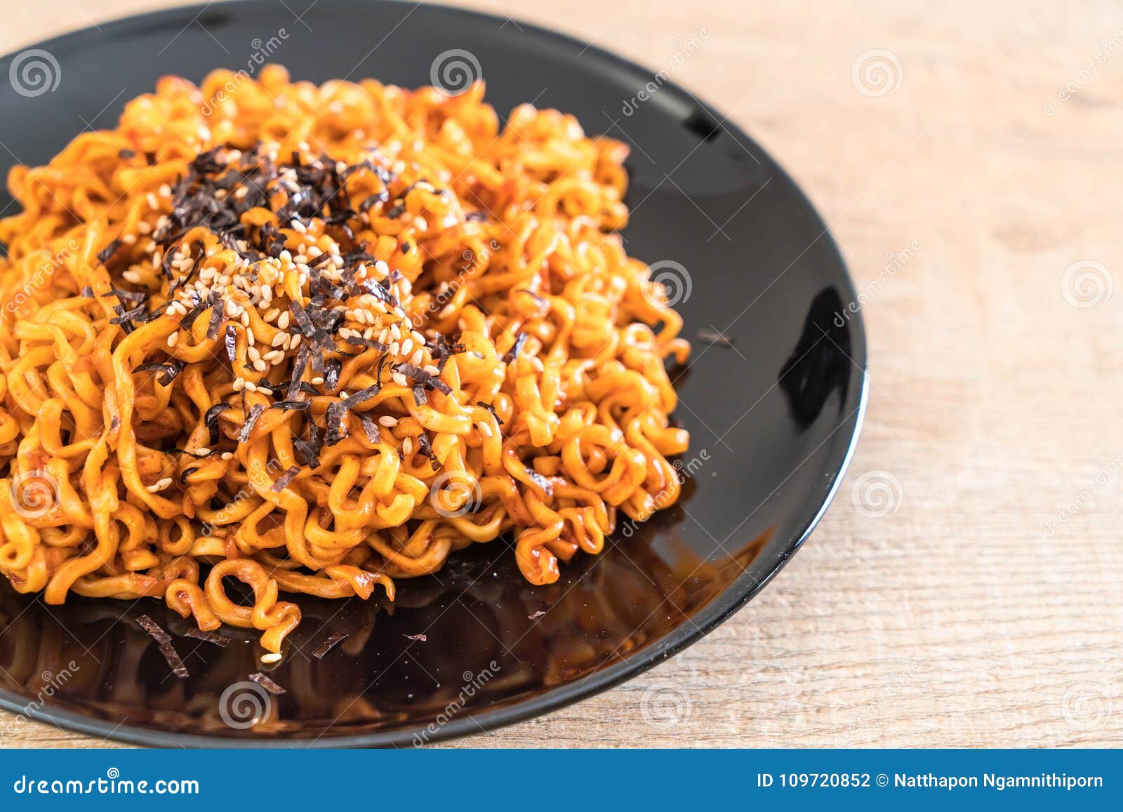 Korean Spicy Instant Noodles Stock Photo - Image of lunch, table: 109720852