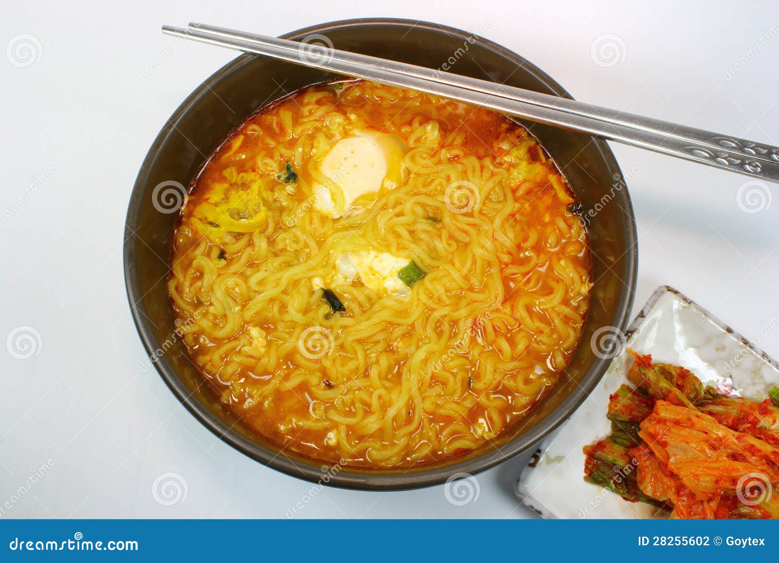 Korean Spicy Noodles stock photo. Image of kimchi, asia - 28255602