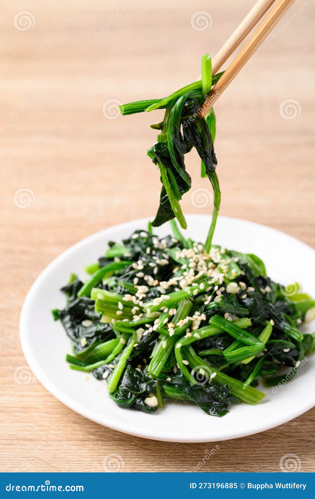 Korean Spinach Salad (Sigeumchi Namul) Stock Image - Image of heritage