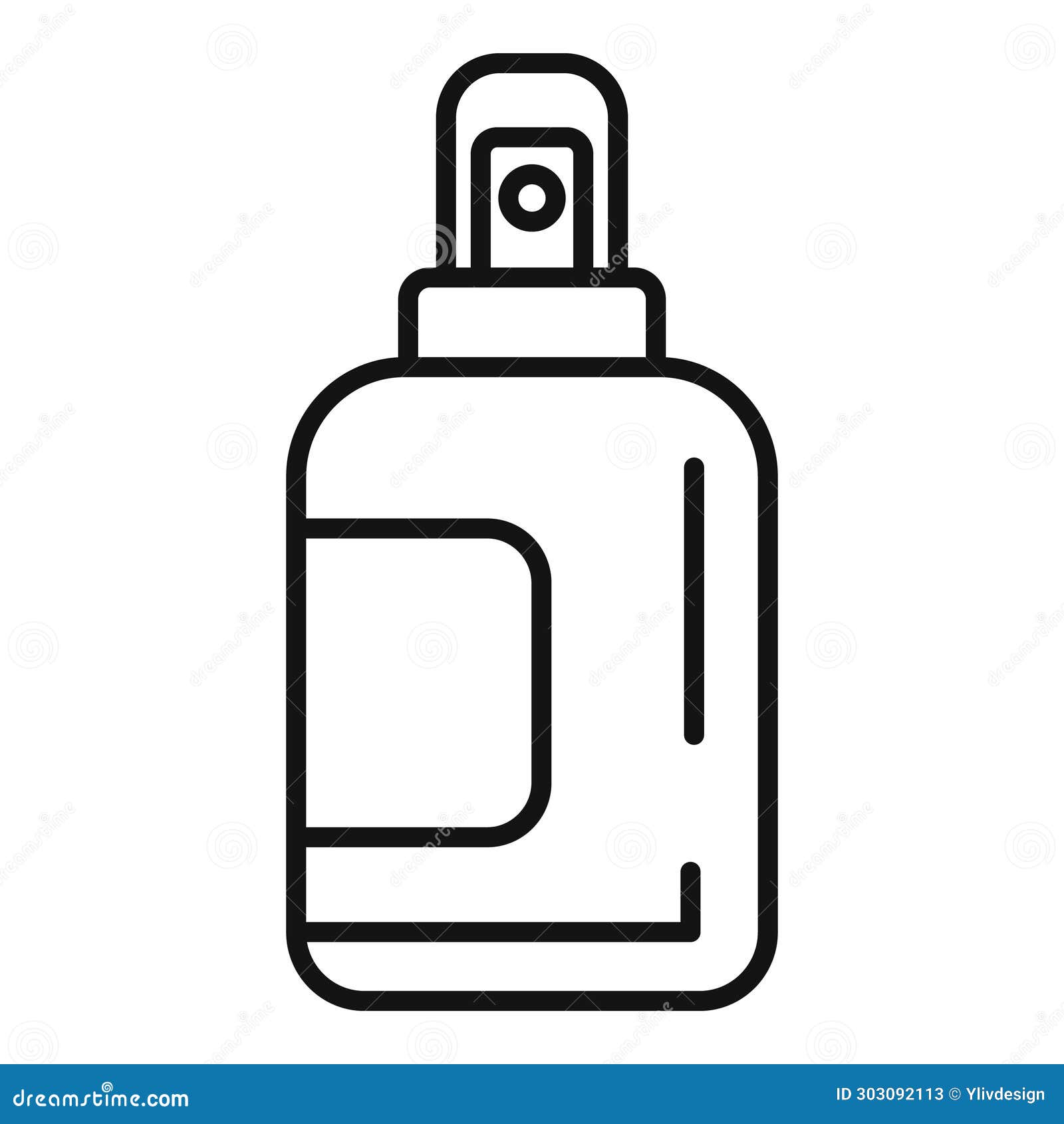 Korean Spray Cosmetics Icon Outline Vector. Skin Mask Patch Stock