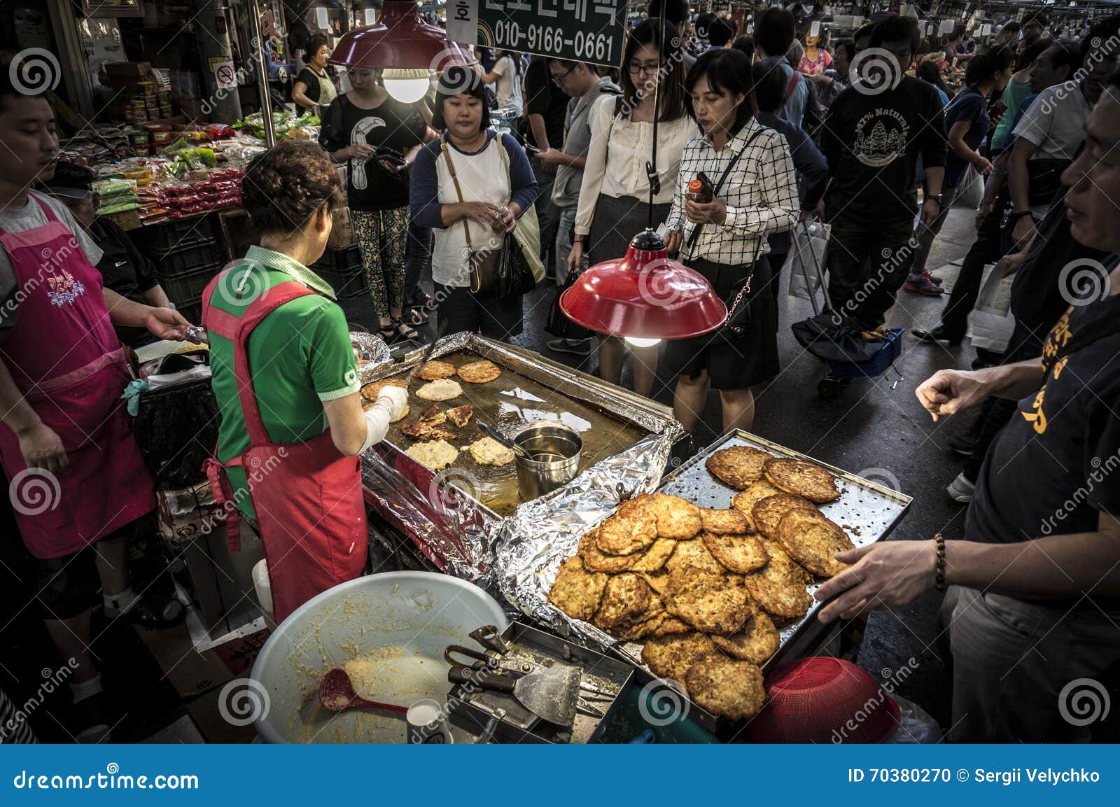 Korean street food market editorial image. Image of crowd - 70380270
