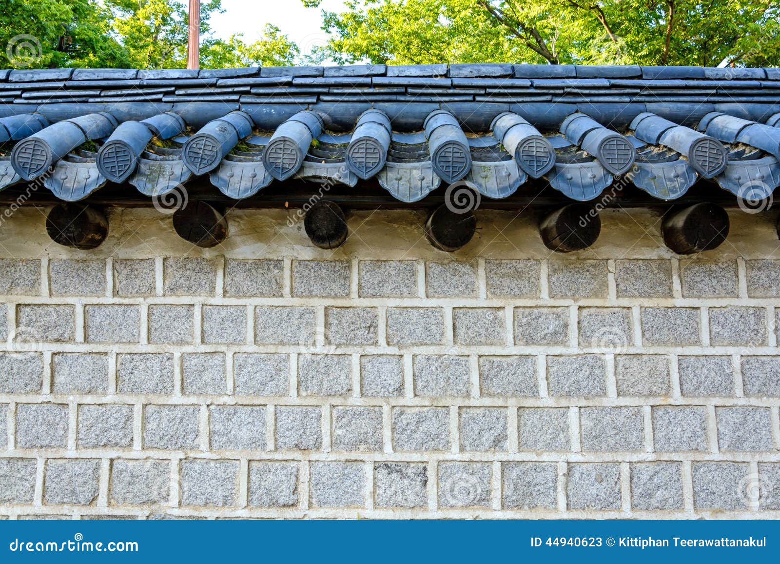  Korean Style Brick Wall Stock Photo Image 44940623