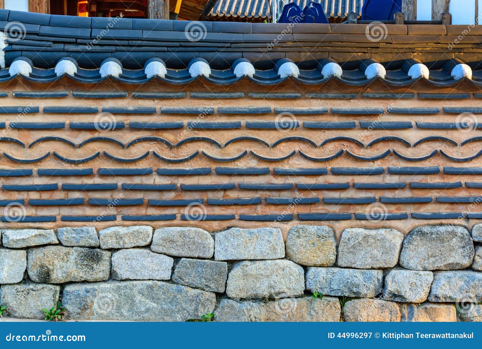 Korean style brick wall stock image. Image of tree, pattern 44996297
