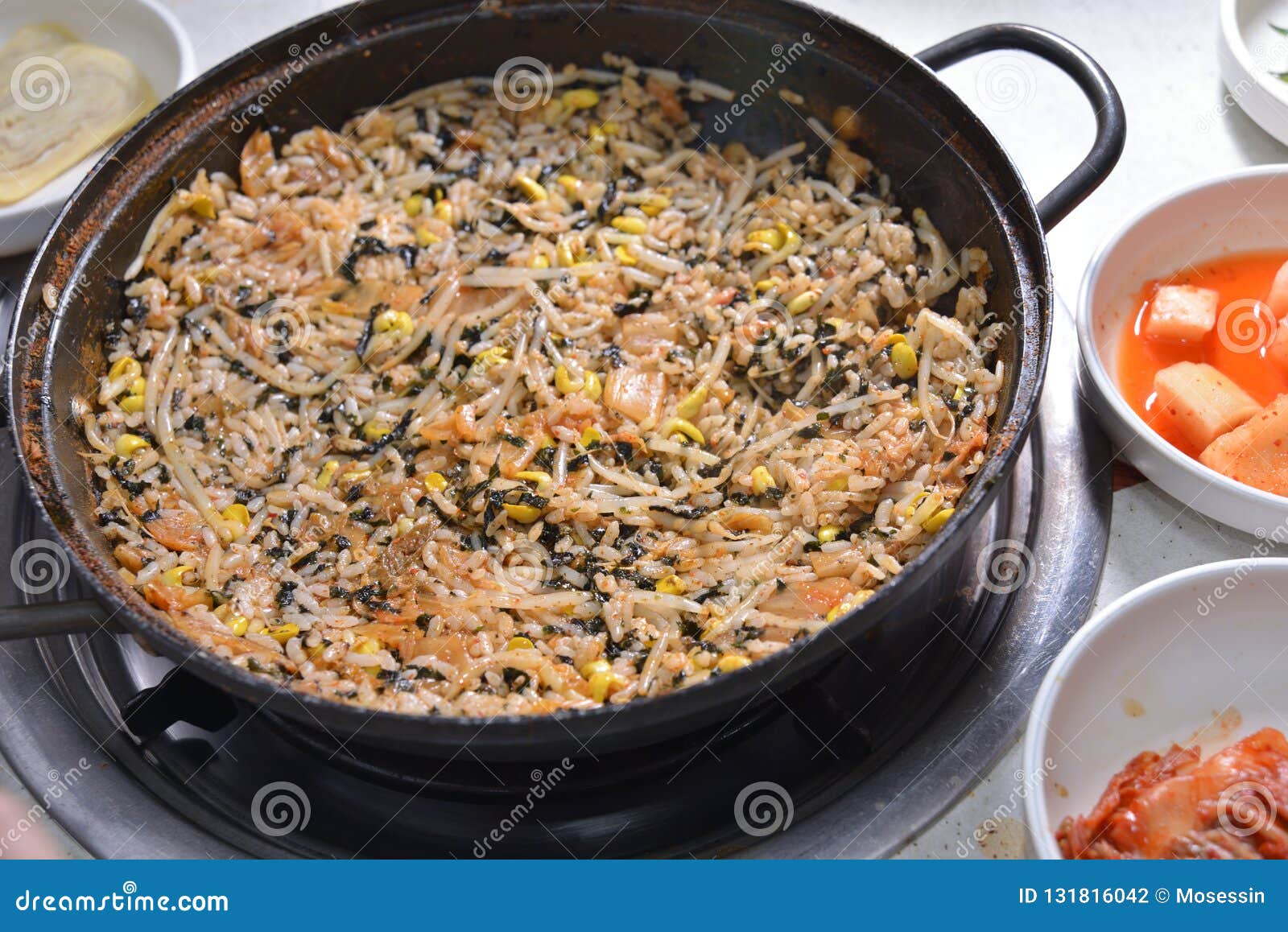 Korean Style Hot Pot Fried Rice Stock Photo Image of spicy, sesame