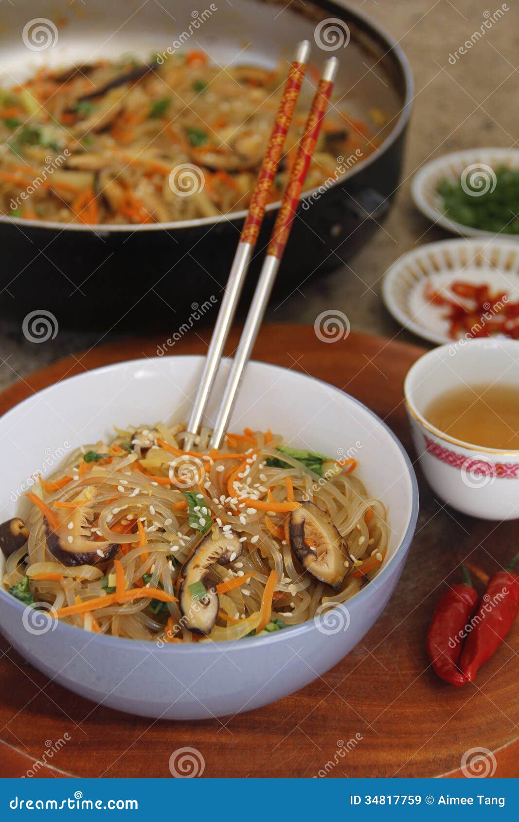 Korean Sweet Potato Noodles Stock Image - Image of sweetpotato