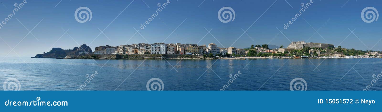 Hauptstadt Korfu, Griechenland - Panoramaansicht