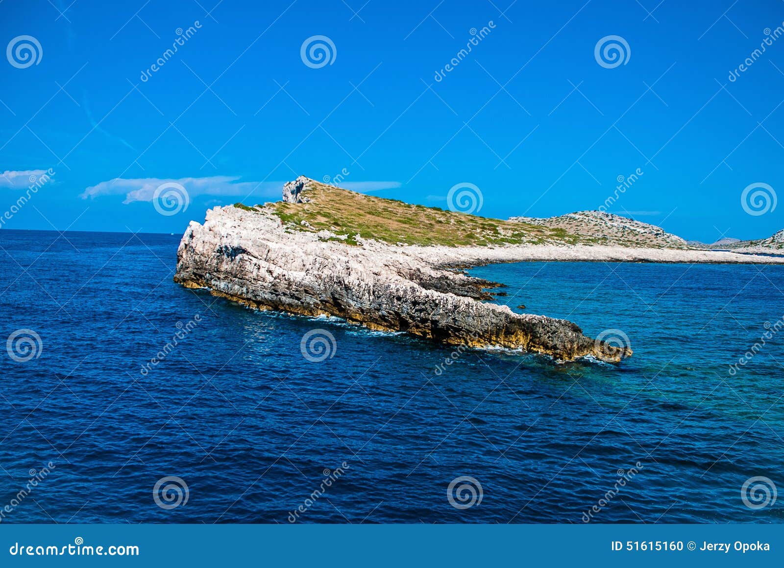 Kornati nationaal park. Schilderachtige, rotsachtige eilanden in het nationale park van Kornati in Kroatië