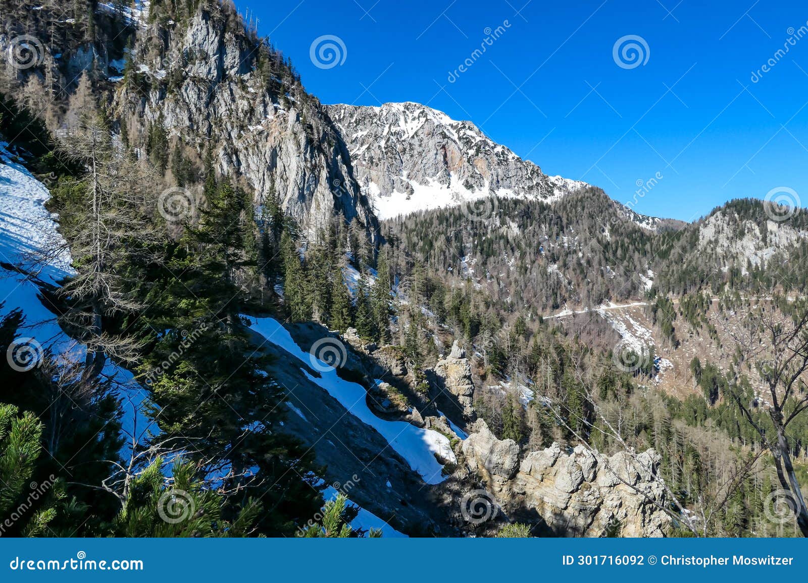 kosmatitza - panoramic view of karawanks mountain range on sunny day in carinthia, austria
