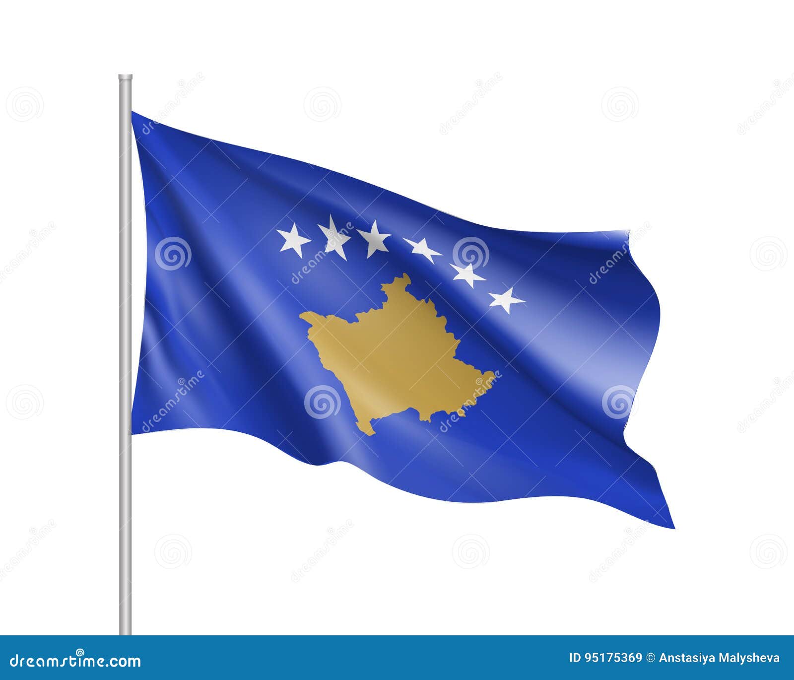 Download Kosovo National Flag Vector Illustration Stock Vector ...
