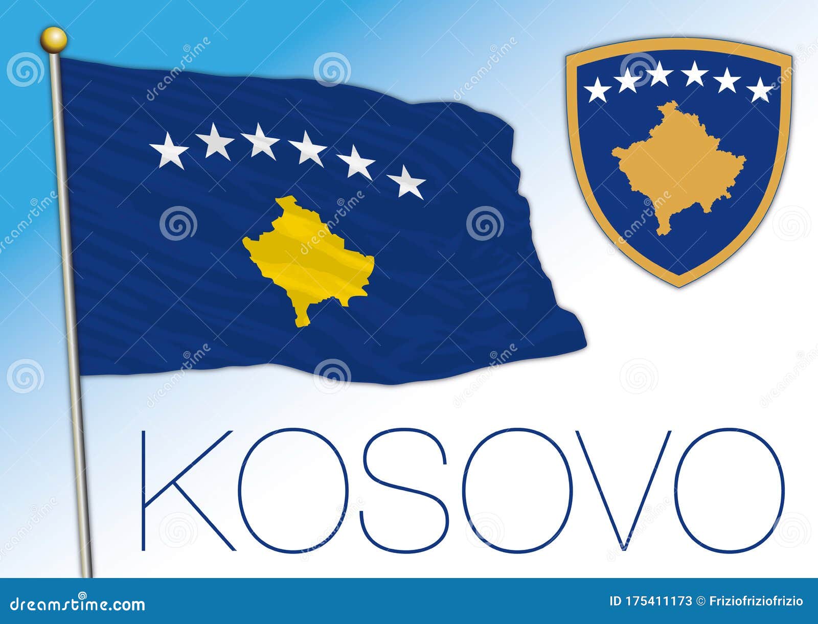 Free Vector  Kosovo flag and national emblems collection