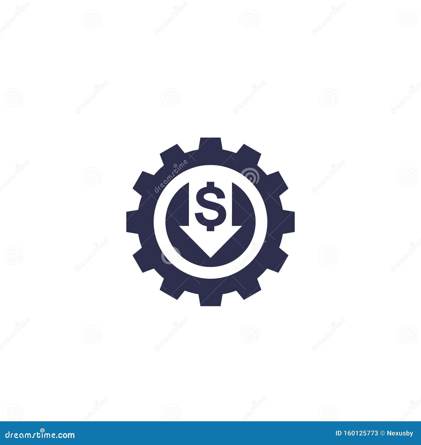 Kostensenkung Kostensenkung Vektor Icon Vektor Abbildung Illustration Von Optimierung Reduce