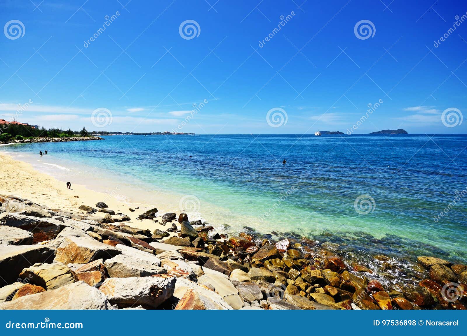 Kota Kinabalu Beach stock photo. Image of sand, kota - 97536898