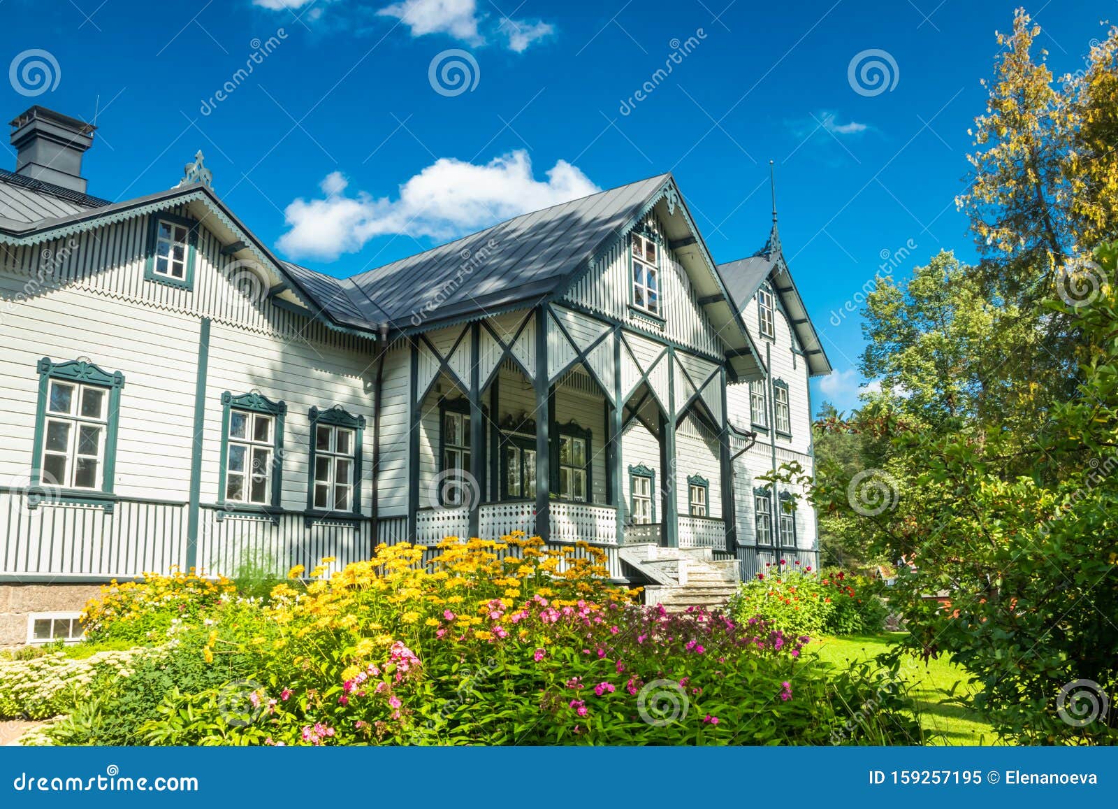 Kouvola, Finland - 2 September 2019: the Owners Residence in Verla at