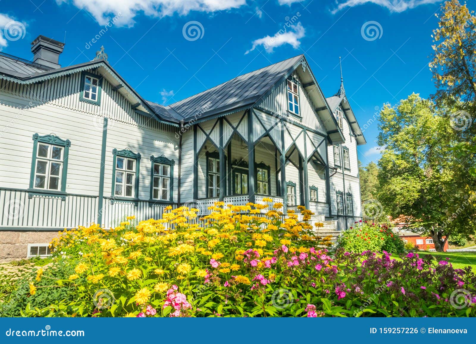 Kouvola, Finland - 2 September 2019: the Owners Residence in Verla at