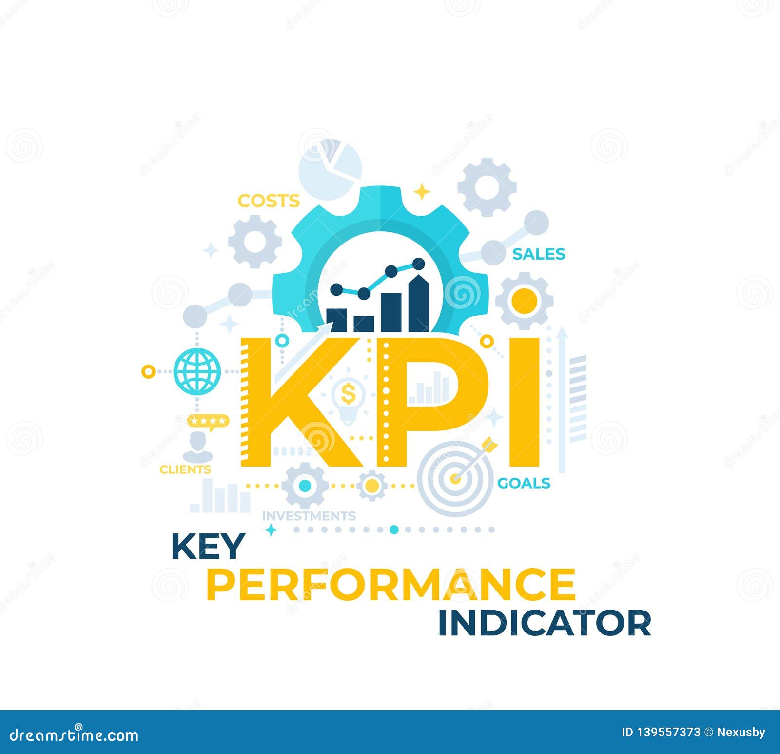 KPI, Key Performance Indicator Vector Illustration Stock Vector ...