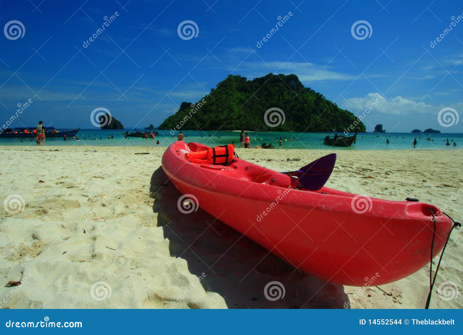 Krabi banana boat stock photo. Image of clear, landscape 14552544