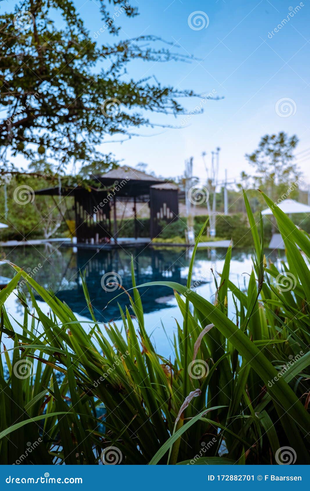 krabi thailand january 2020, an eco friendly luxuri resort in ao nang whit a tropical garden around anana krabi