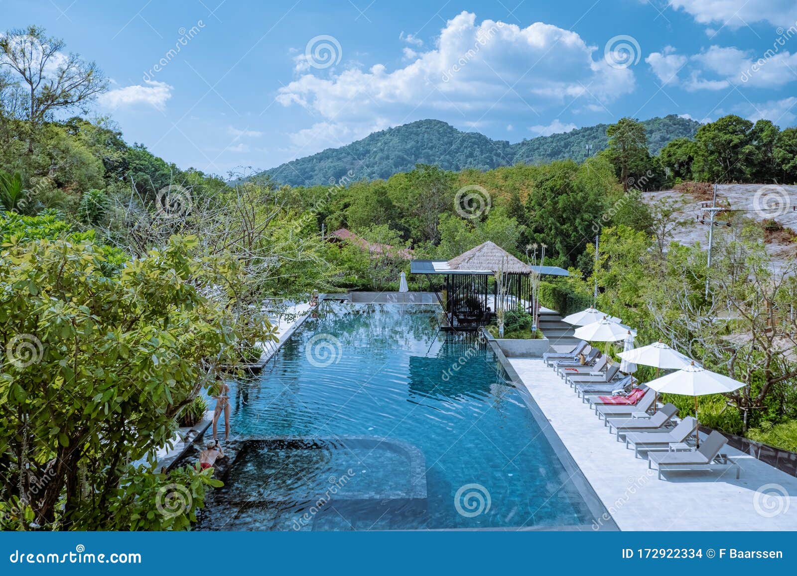 krabi thailand january 2020, an eco friendly luxuri resort in ao nang whit a tropical garden around anana krabi