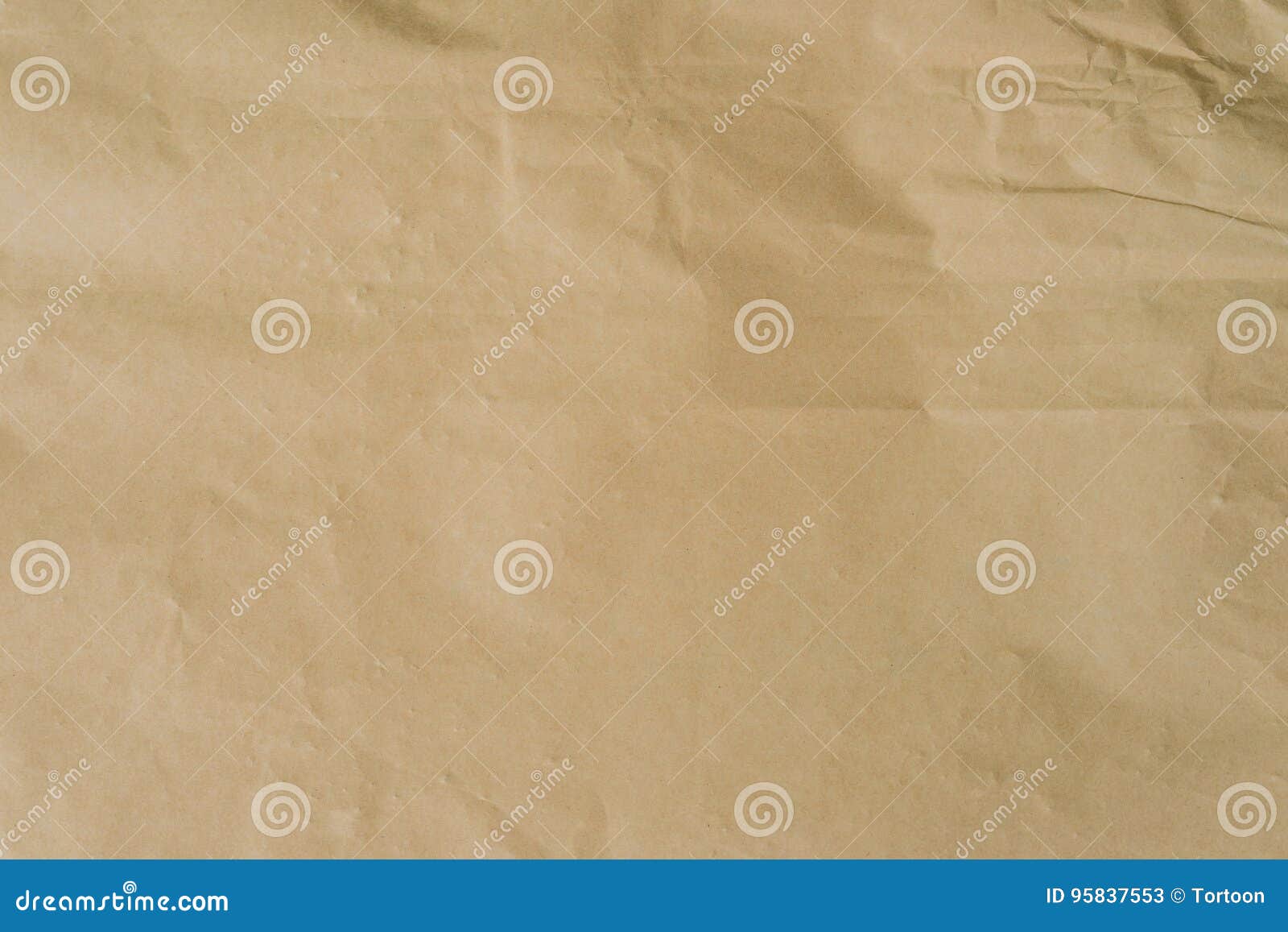 Kraft Brown Paper and Crumpled Background Texture with Space. Stock