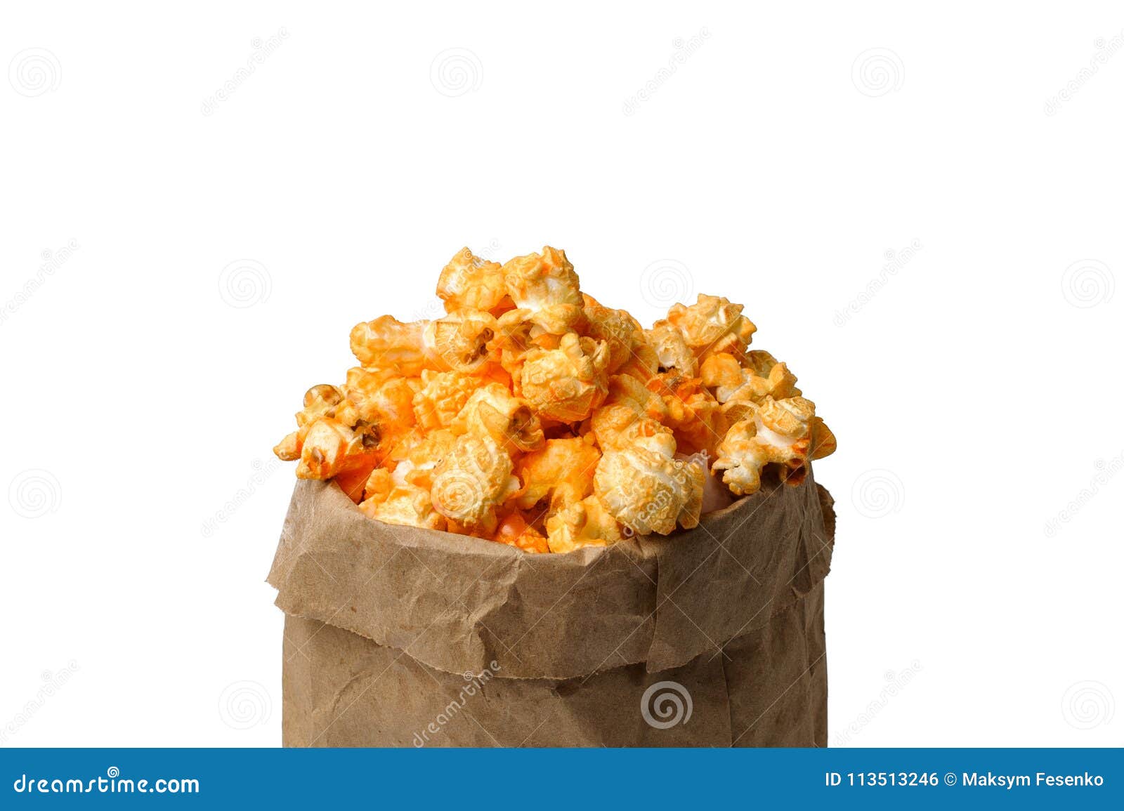 Download Kraft Package Of Yellow Delicious Popcorn On White Background Stock Photo Image Of Heat Grains 113513246 Yellowimages Mockups