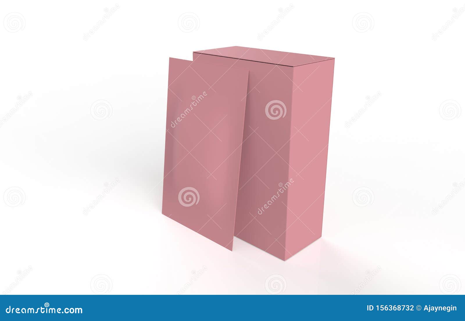 Download Kraft Paper Box With Matte Sachet Mock Up Stock Illustration Illustration Of Design Brand 156368732