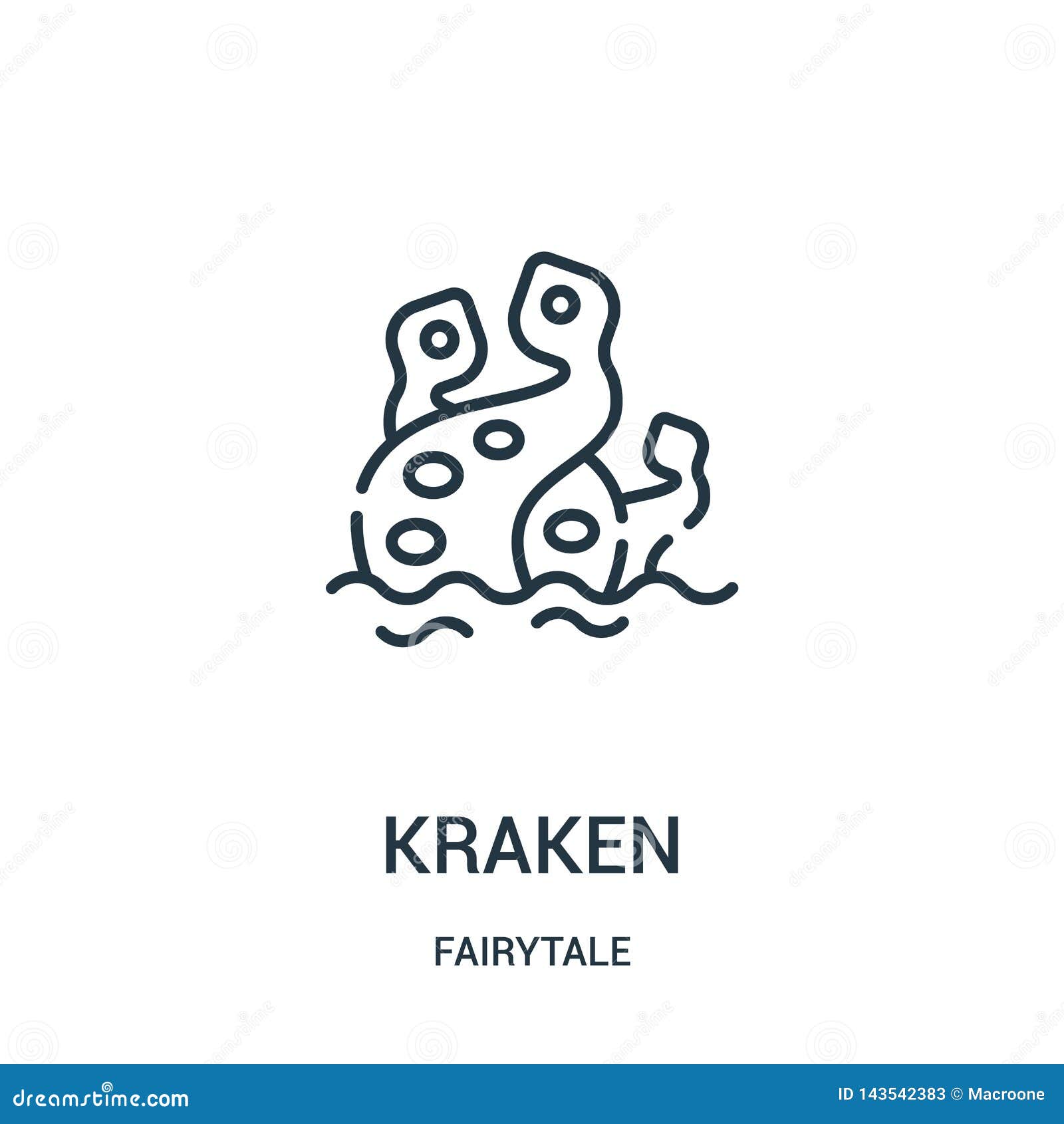 Kraken Vektor Znachka Ot Sobraniya Skazki Tonkaya Liniya Kraken Illyustraciya Vektora Znachka Plana Illyustraciya Vektora Illyustracii Naschityvayushej Angstroma Sharzh 143542383