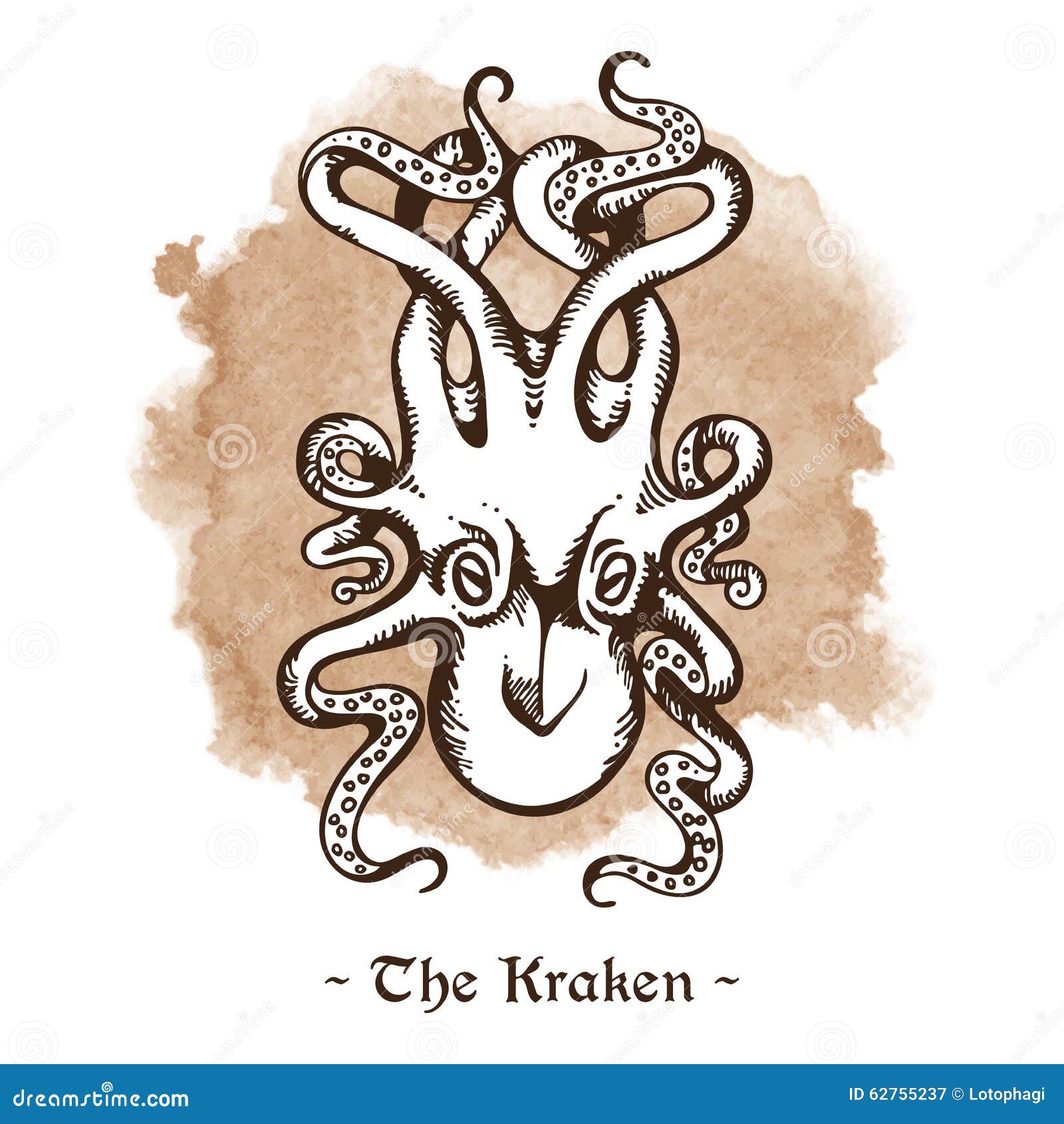 Kraken Vektor Osminoga Legendarnogo Morskogo Chudovisha Gigantskij Illyustraciya Vektora Illyustracii Naschityvayushej Gigantsko Vygravirovano 62755237