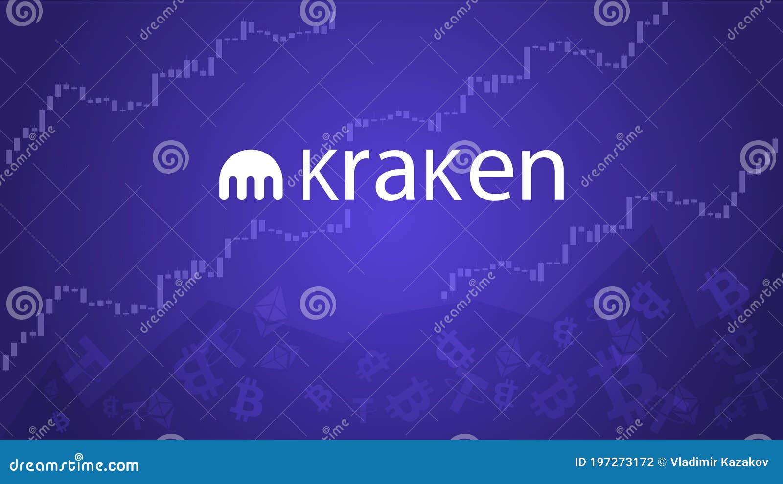 Kraken Cryptocurrency Stock Market Name With Logo On ...