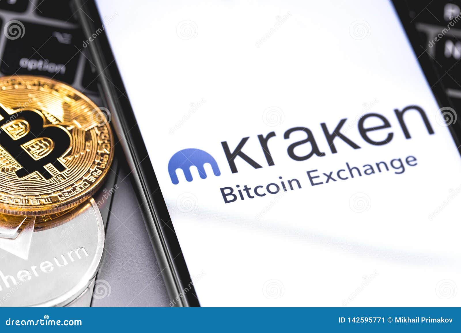 Kraken Logo Of Exchange On The Screen Smartphone Editorial ...