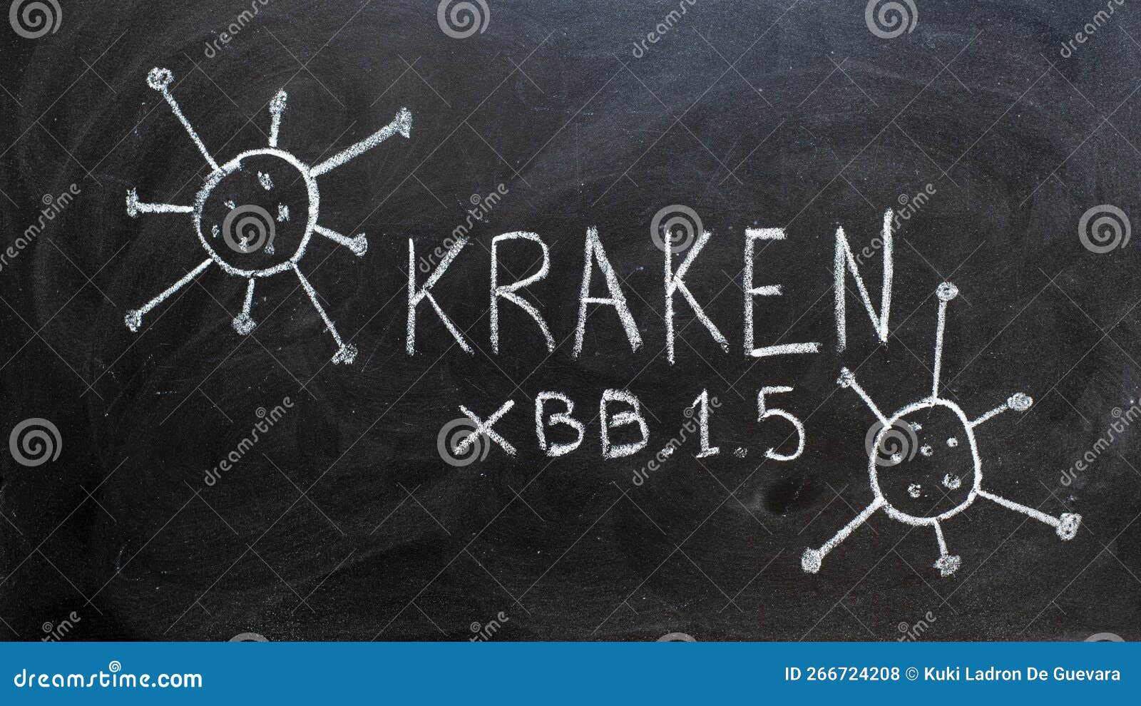 kraken, new variant of covid 19, written on a blackboard