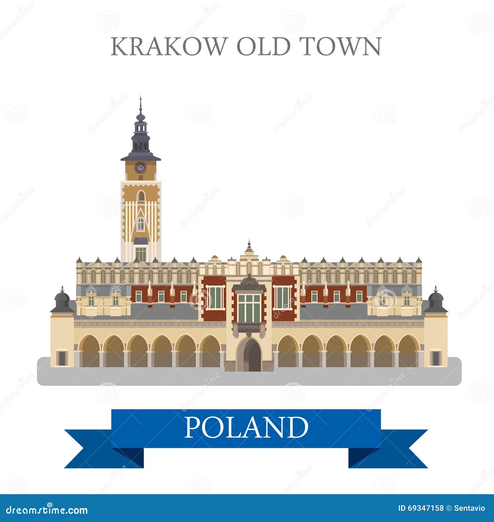 krakow old town poland europe flat  attraction landmark
