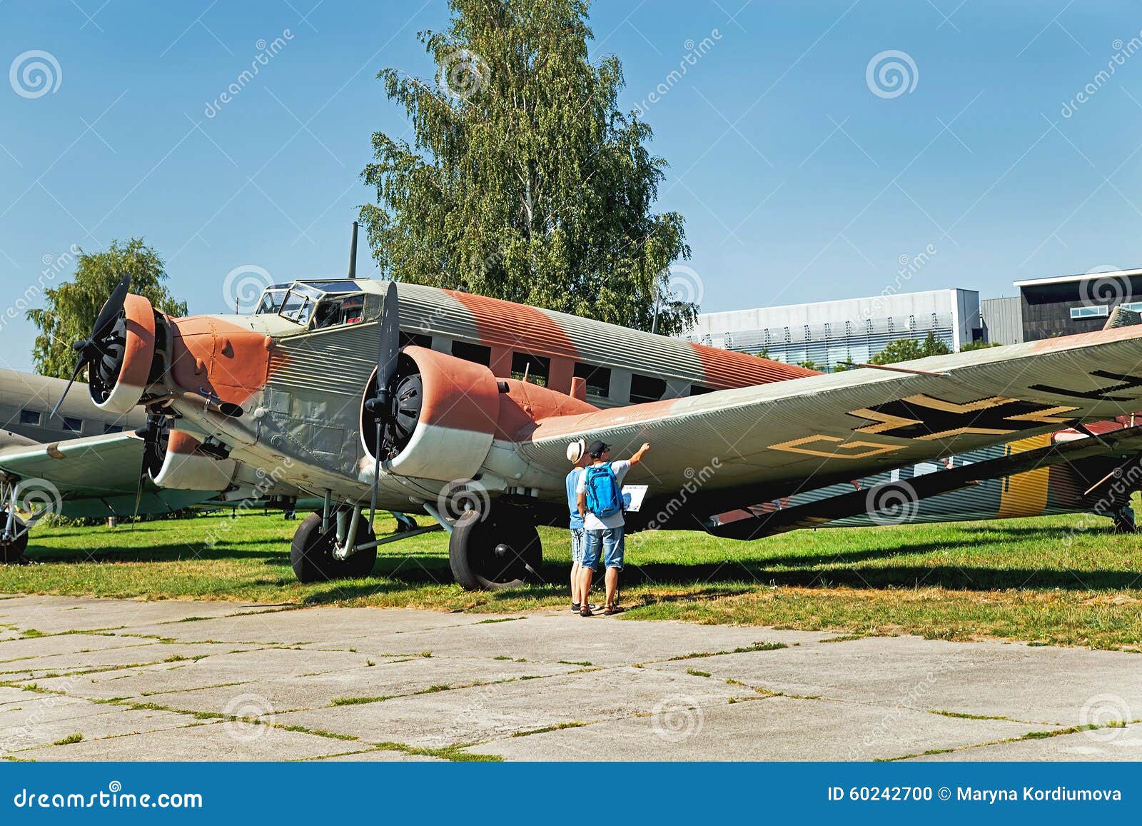 Krakow, Poland - August 30, 2015: Museum Of Aviation. People Near Plane (aircraft). Editorial ...