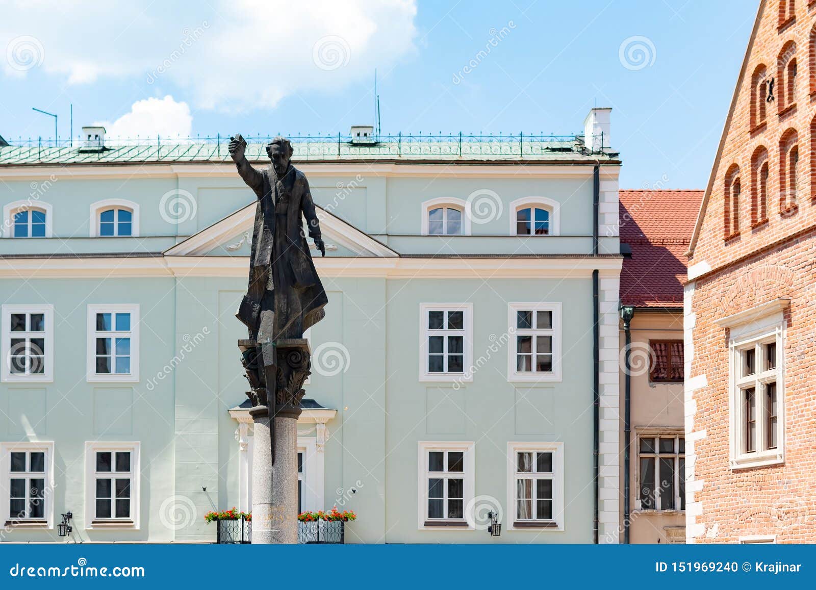 Krakow, Poland, 10 May 2019 Piotr Skarga Statue in Krakow, Poland
