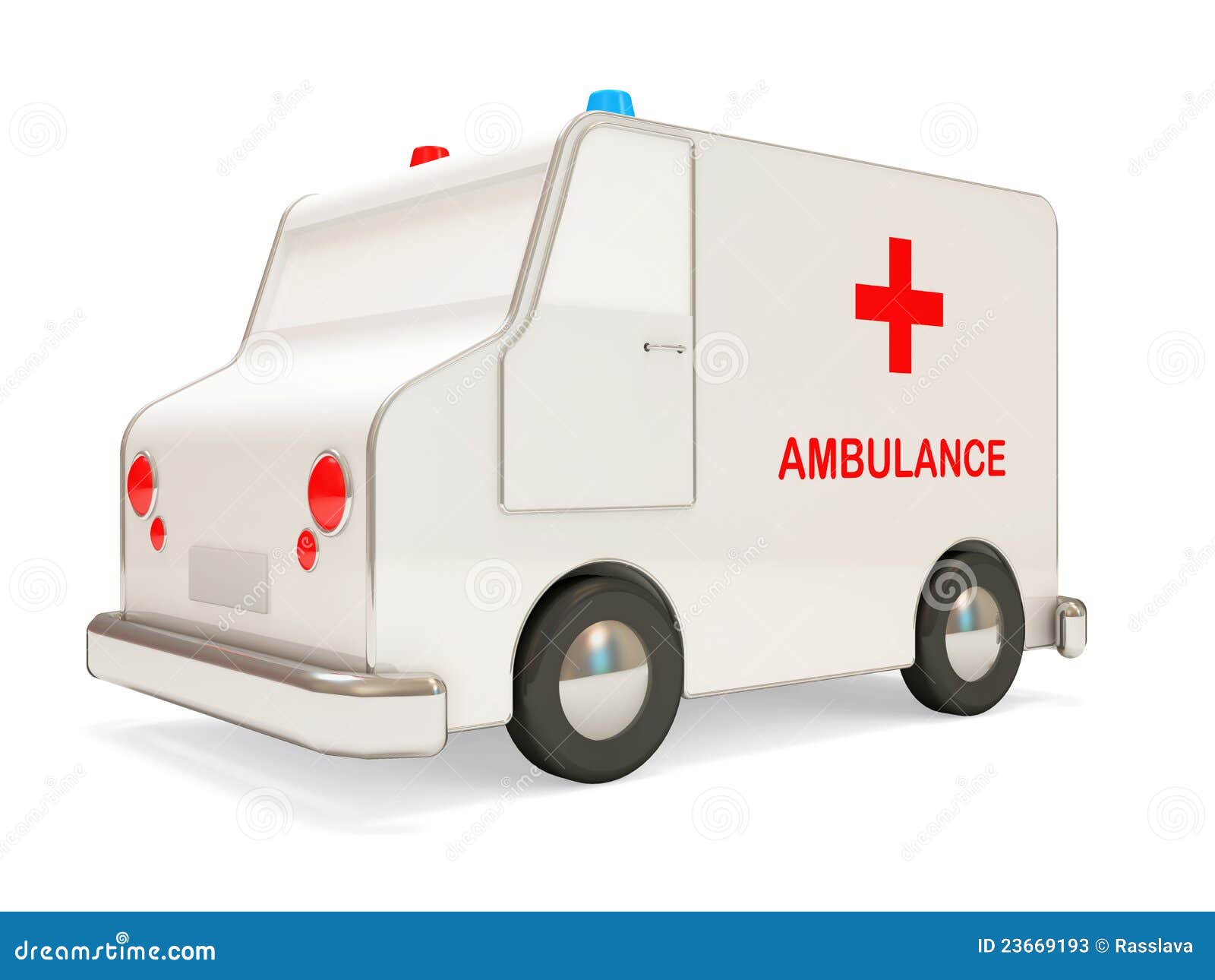 Krankenwagen-Auto Auf Weißem Hintergrund Stock Abbildung - Illustration von  krankenhaus, gesundheit: 23669193