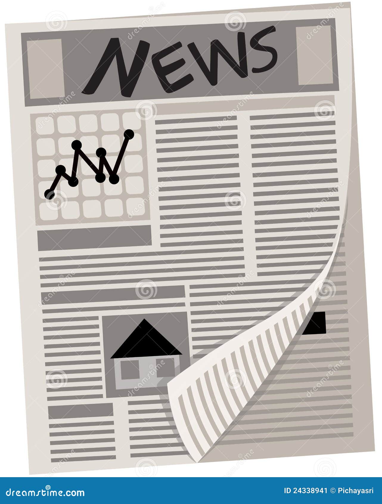 Krant Vector Illustratie Illustration Of Nieuws Tekening 24338941