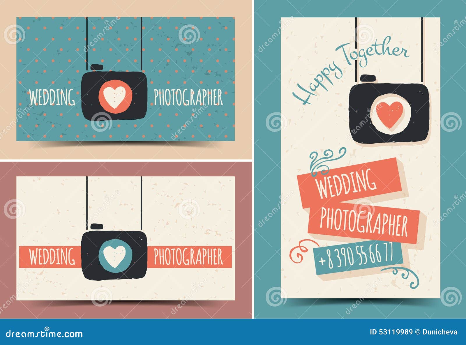 Kreativer Visitenkartephotograph Stock Abbildung Illustration Von Kamera Fotographie
