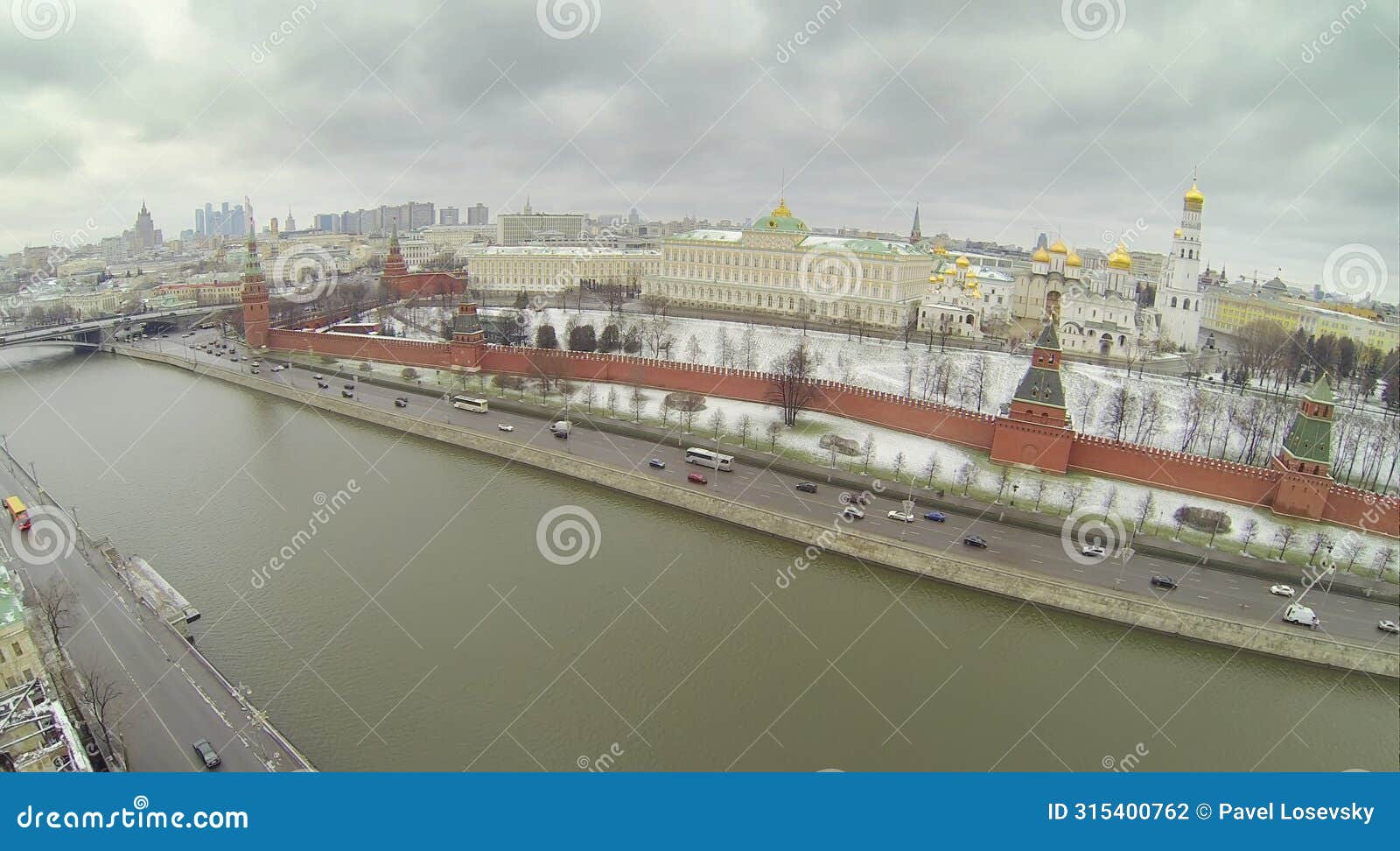 kremlin embankment against ivan great bell tower