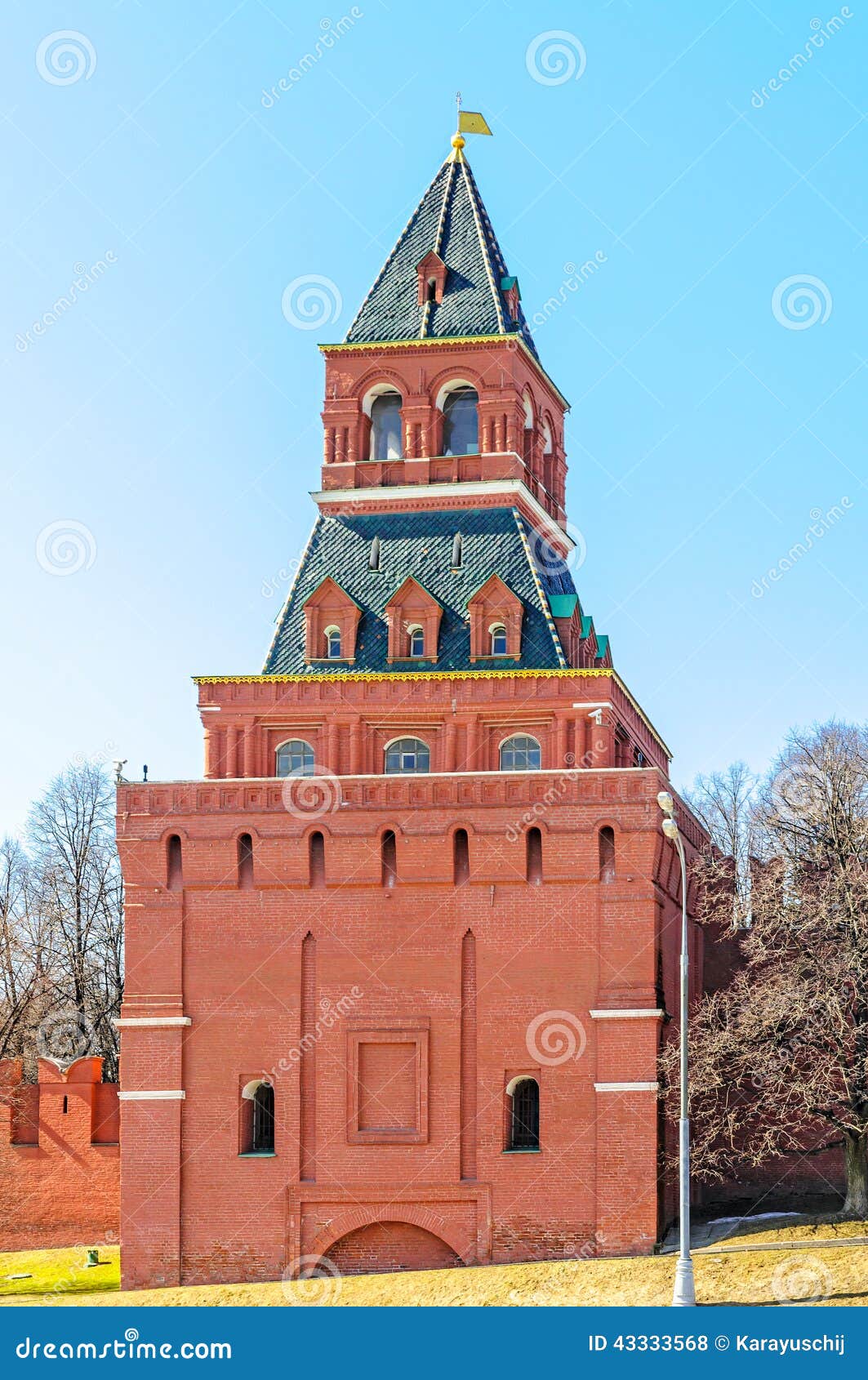 Kremlin s Tower stock photo. Image of russia, spasskaya 43333568