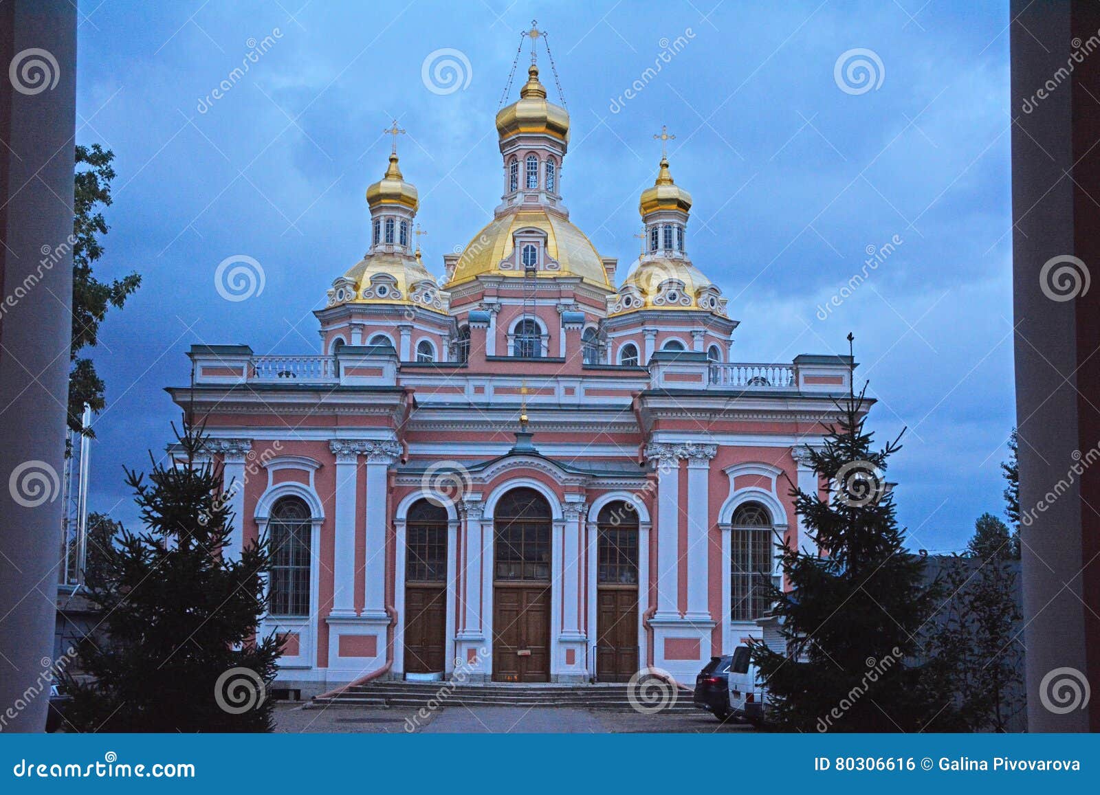 krestovozdvizhensky cossack cathedral in saint petersburg, russia