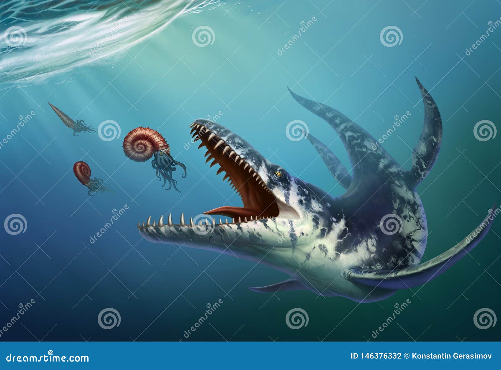 kronosaurus was a marine reptile that lived in the ocean