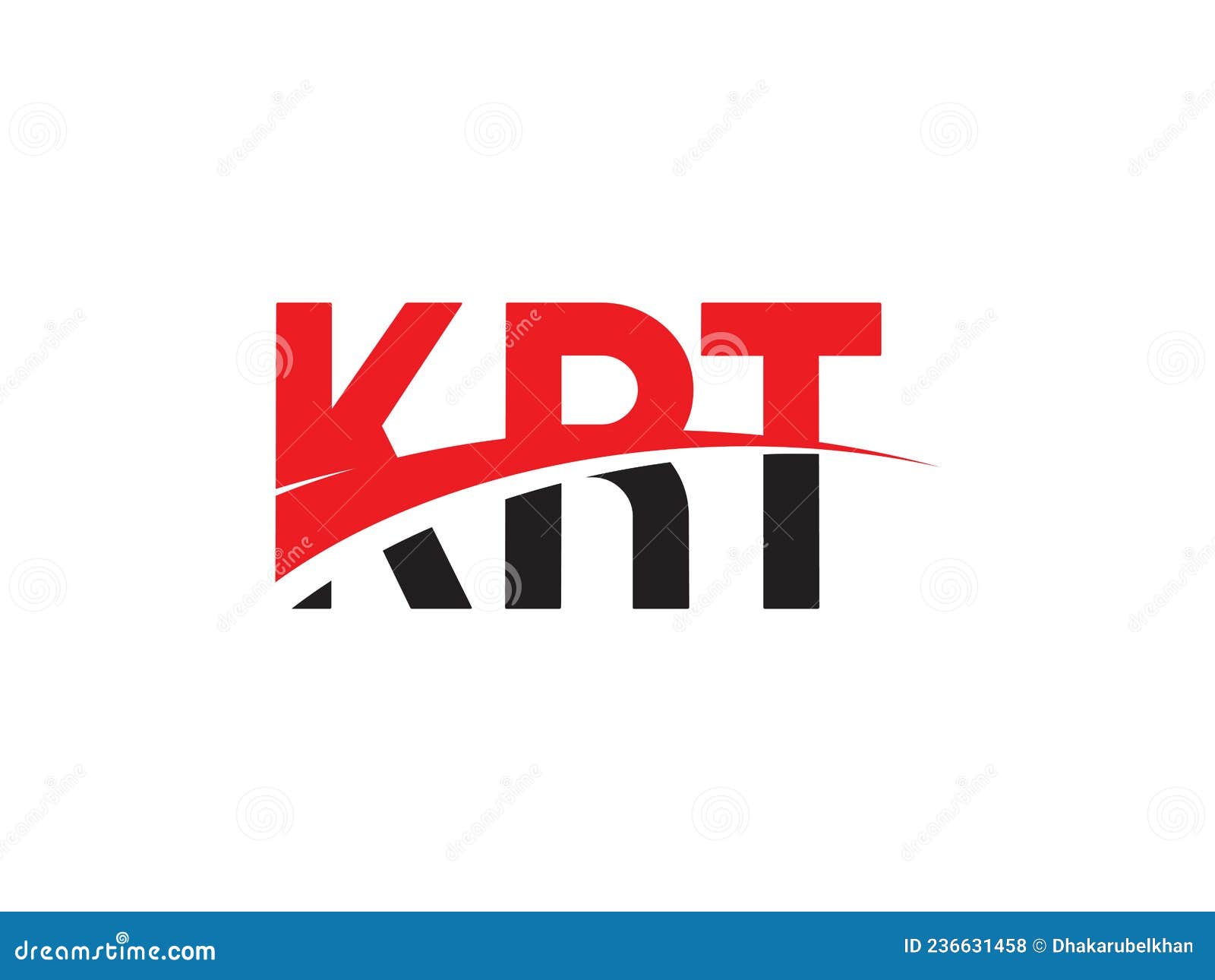 KRT Letter Initial Logo Design Vector Illustration Stock Vector