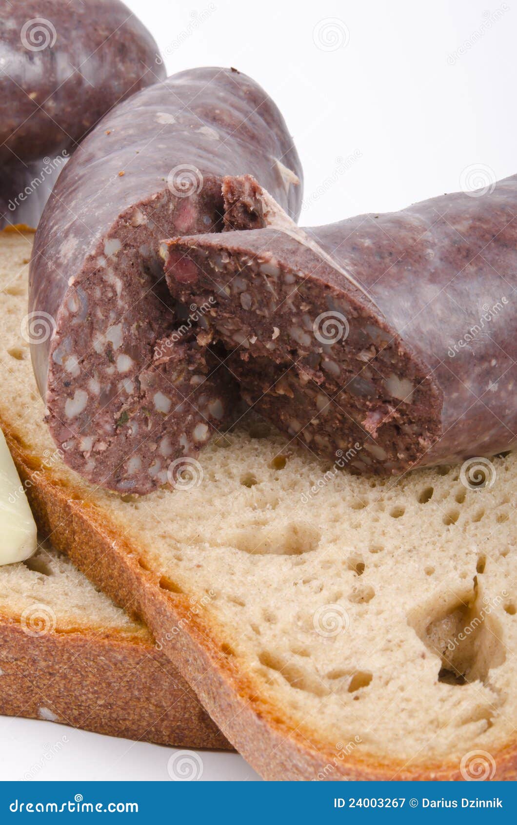 Krupniok Traditional Blood Sausage Stock Image Image of grease, black