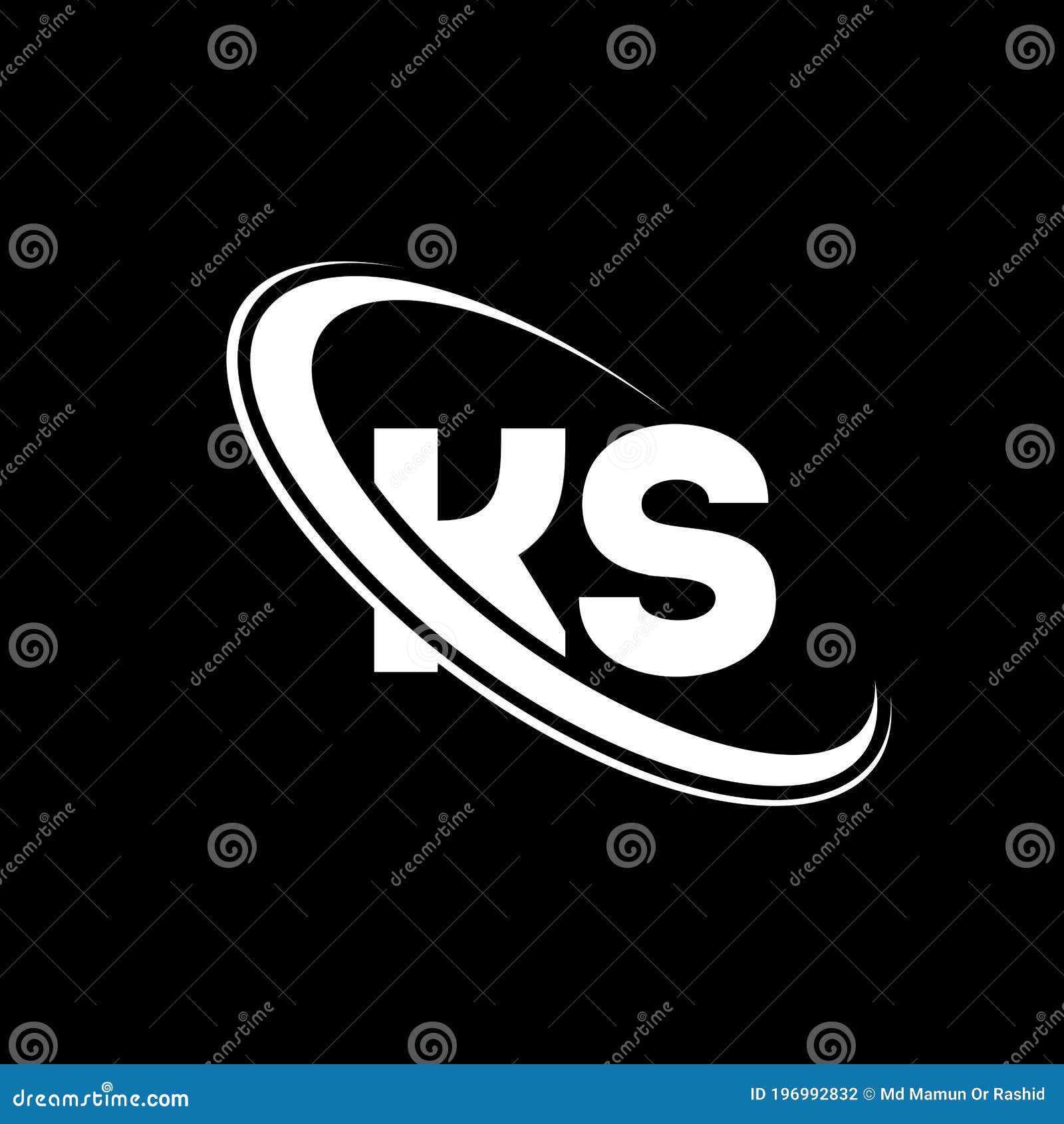 ks logo. k s . white ks letter. ks/k s letter logo . initial letter ks linked circle uppercase monogram logo