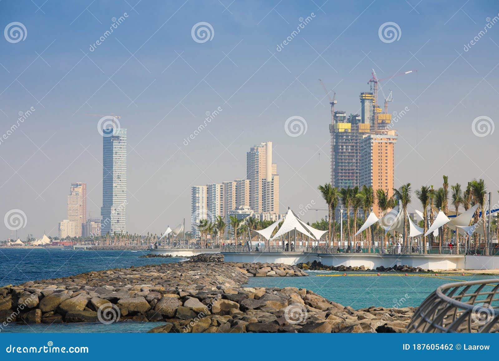 ksa, jeddah cityscape , new corniche, jeddah city , saudi arabia . red sea