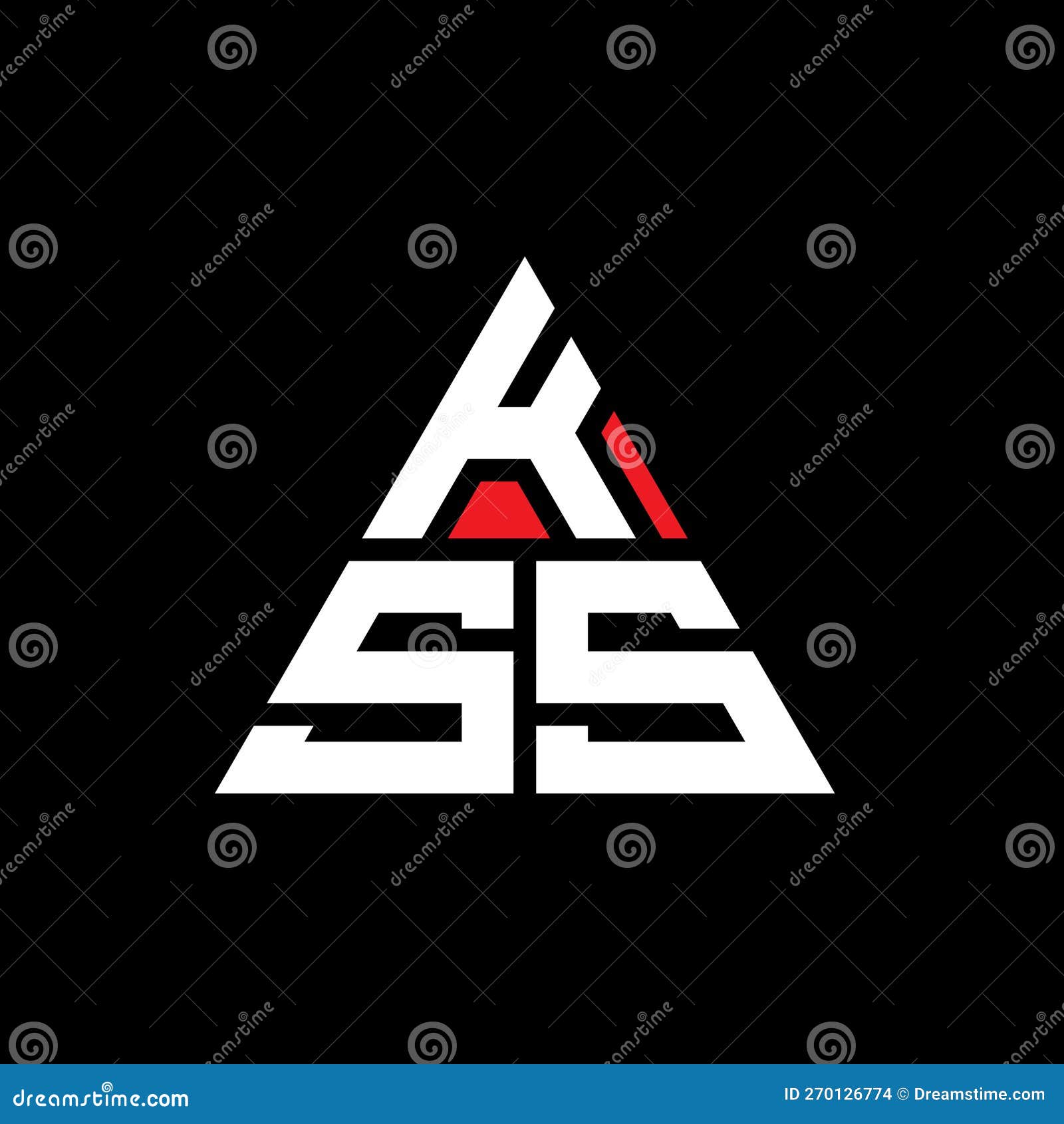 kss triangle letter logo  with triangle . kss triangle logo  monogram. kss triangle  logo template with red