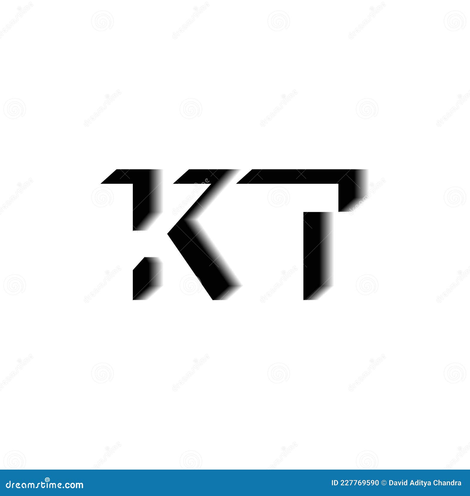 KT Monogram Shadow Shape Style Stock Vector - Illustration of element,  alphabet: 227769590