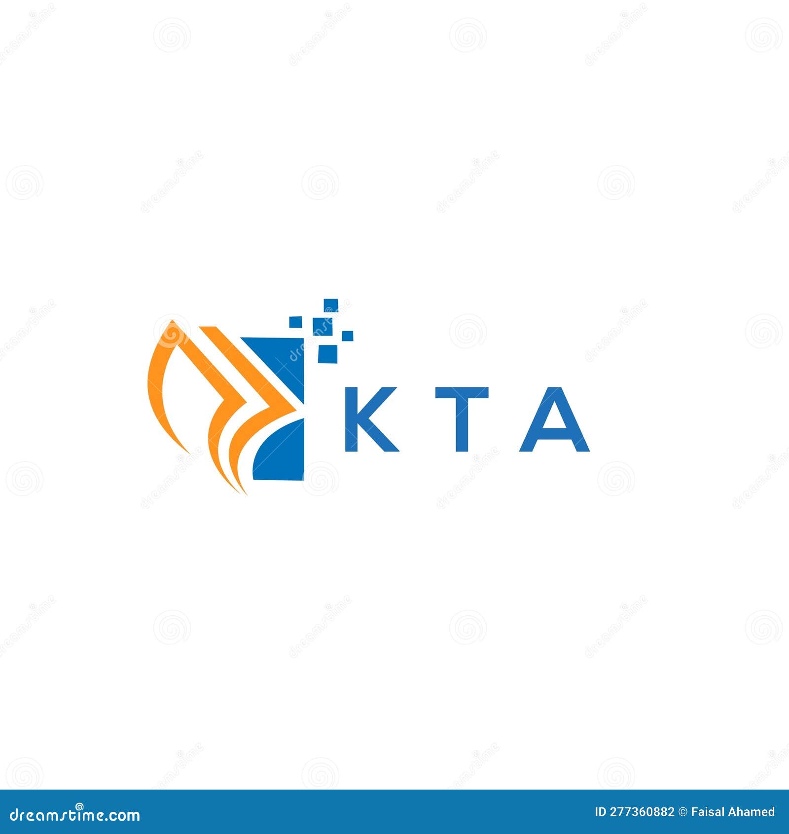 Kta Credit Repair Accounting Logo Design On White Background Kta Creative Initials Growth Graph 