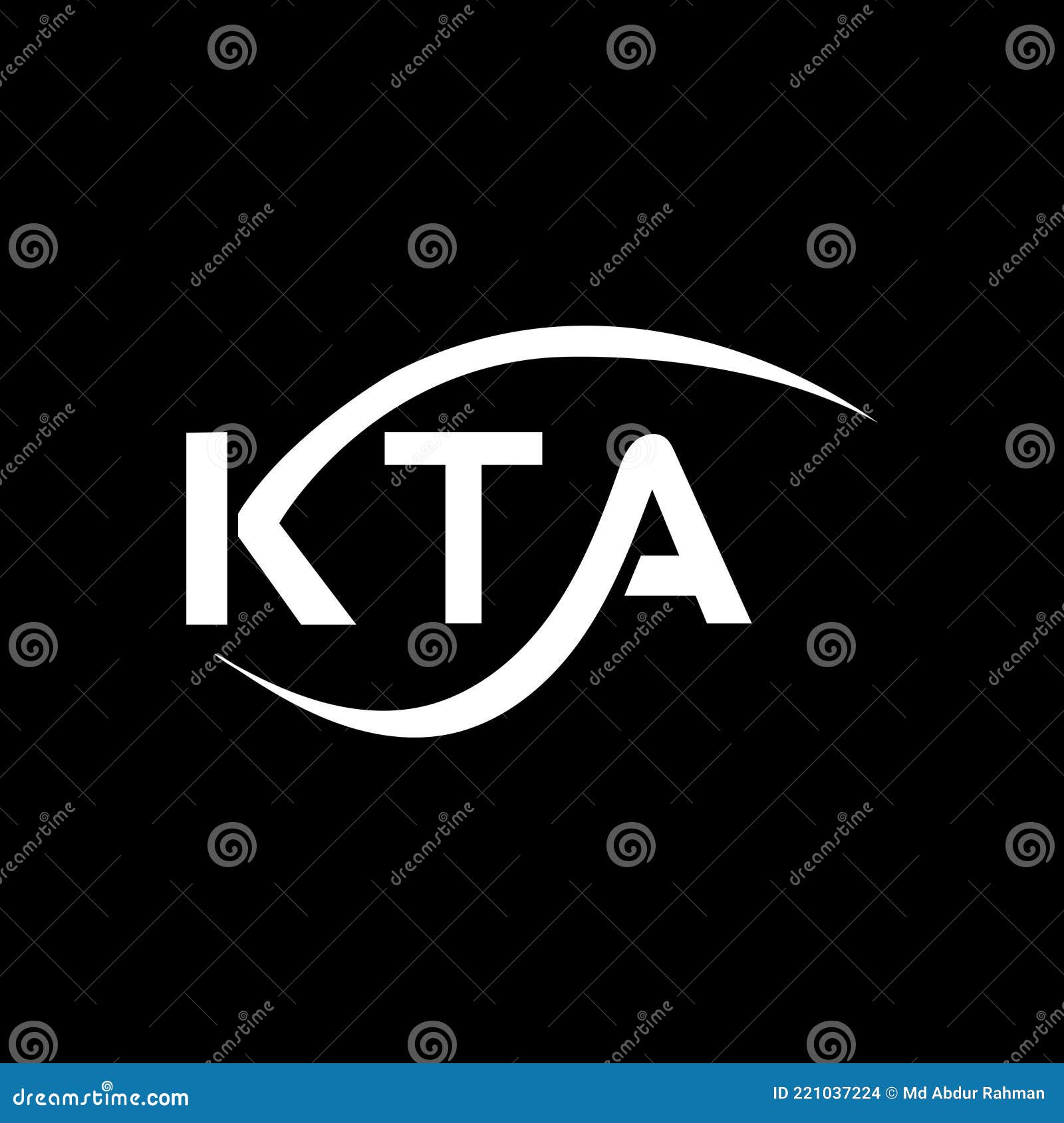 Kta Letter Logo Design On Black Backgroundkta Creative Initials Letter Logo Concept Stock 
