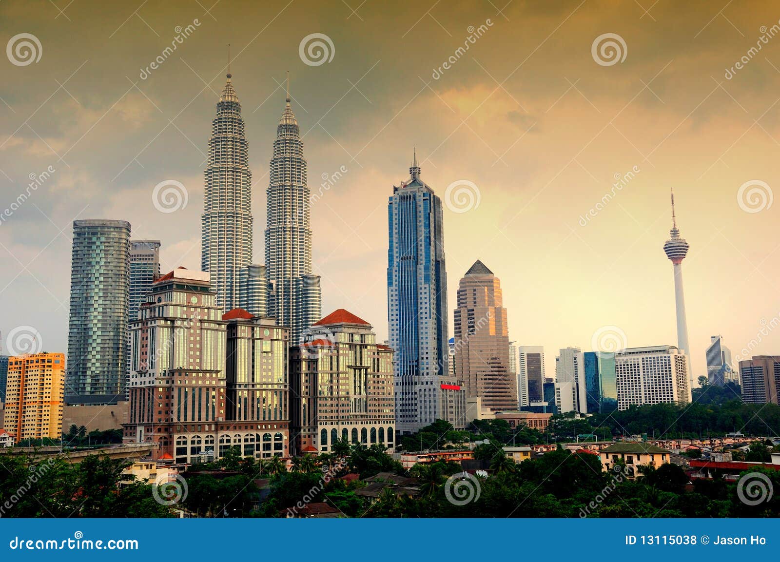 the kuala lumpur city skyline