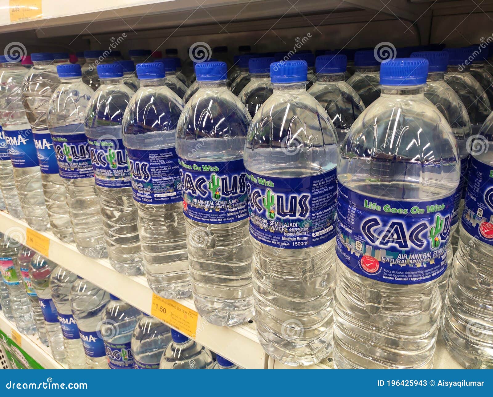 Mineral Water Is Packaged And In Plastic Bottles And Labelled With Various Brands Editorial Stock Photo Image Of Health Displayed 196425943